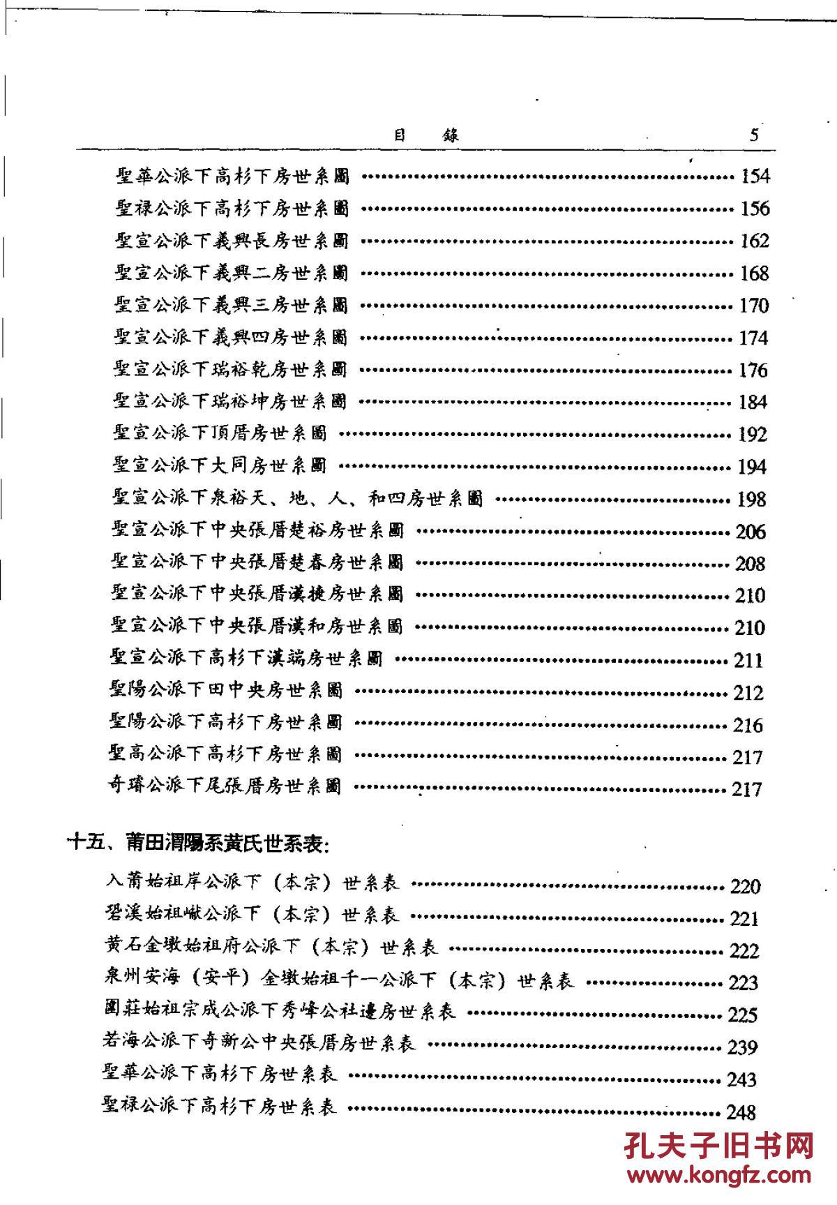 福建莆田渭阳系黄氏族谱(复印本)