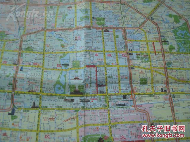 北京交通旅游详图 2005年1版07年6印 全开独版双面 无图片