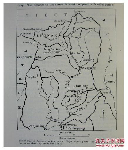 1919年伦敦出版《西藏 扎西架 珠穆朗玛峰 喜马拉雅山》多幅老