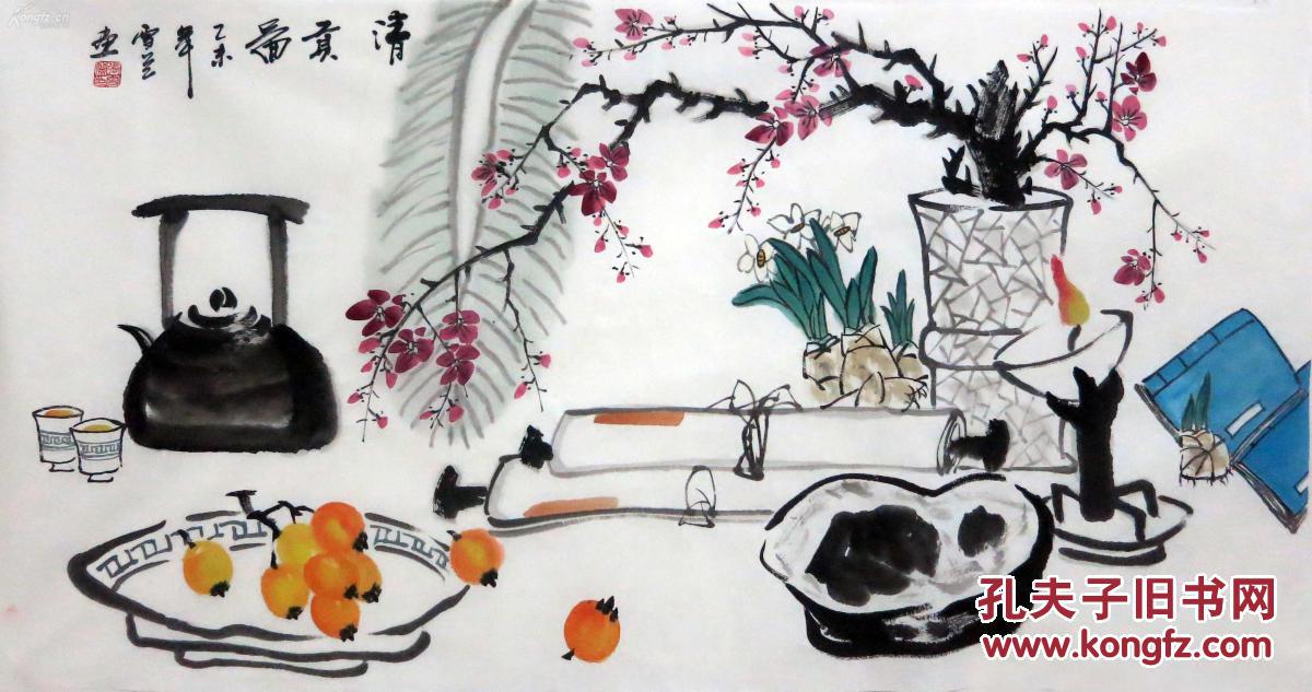 〔 国画写意 花鸟精品 真迹 〕三尺横幅(100cm×50cm)