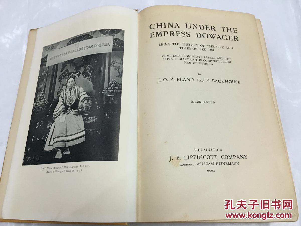 包邮】1910年版《皇太后(慈禧)统治下的中国 china under the empress