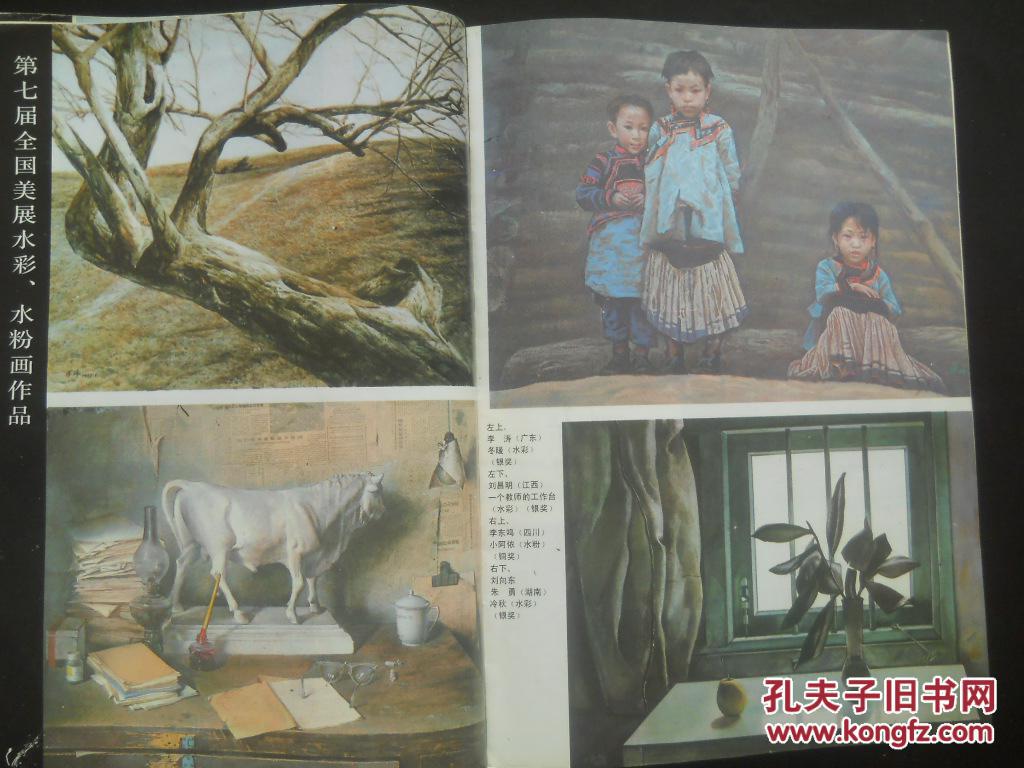12 附目录及主要内容图片 第七届全国美展作品,连环画插图水彩水粉画