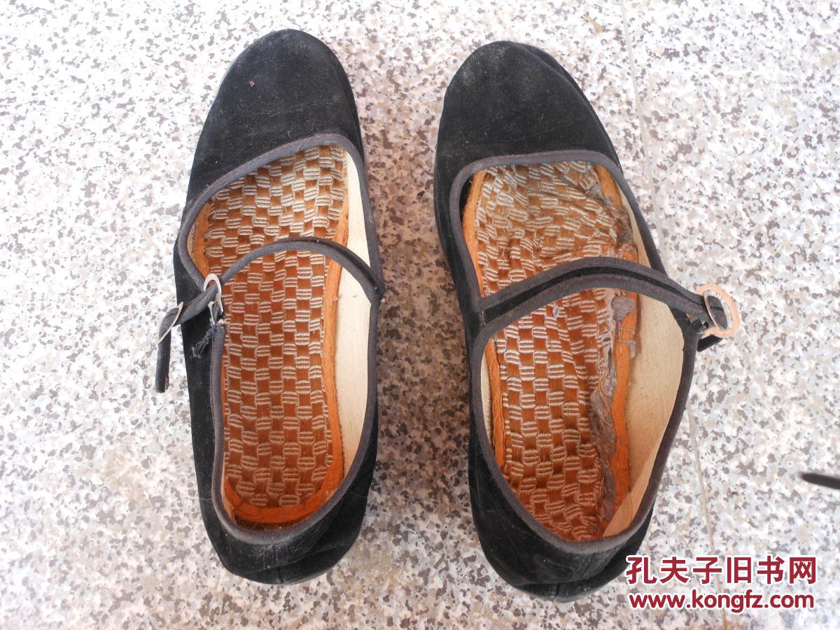 鞋文化旧鞋;布鞋女式绣花鞋手纳底粉红色布鞋大红"喜"