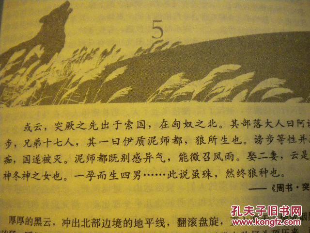 姜戎著《狼图腾》长江文艺出版社8品 现货 收藏 投资