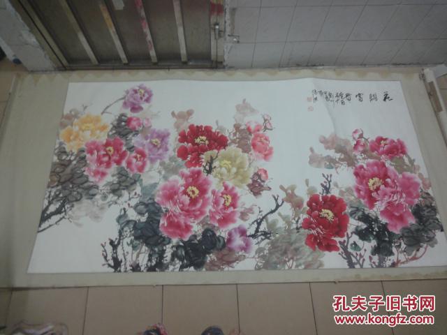 字画张杰牡丹