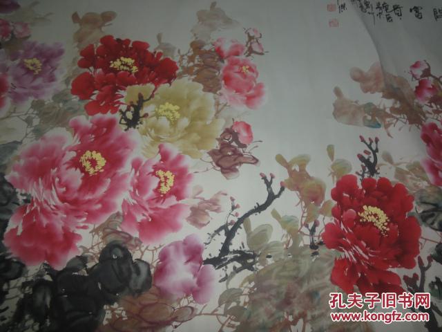 字画张杰牡丹