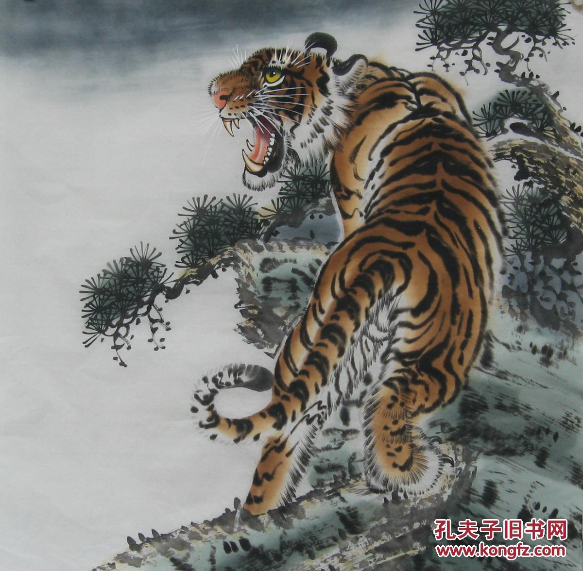 无款手绘上山虎2元拍卖就那么任性 拍品编号:22634572