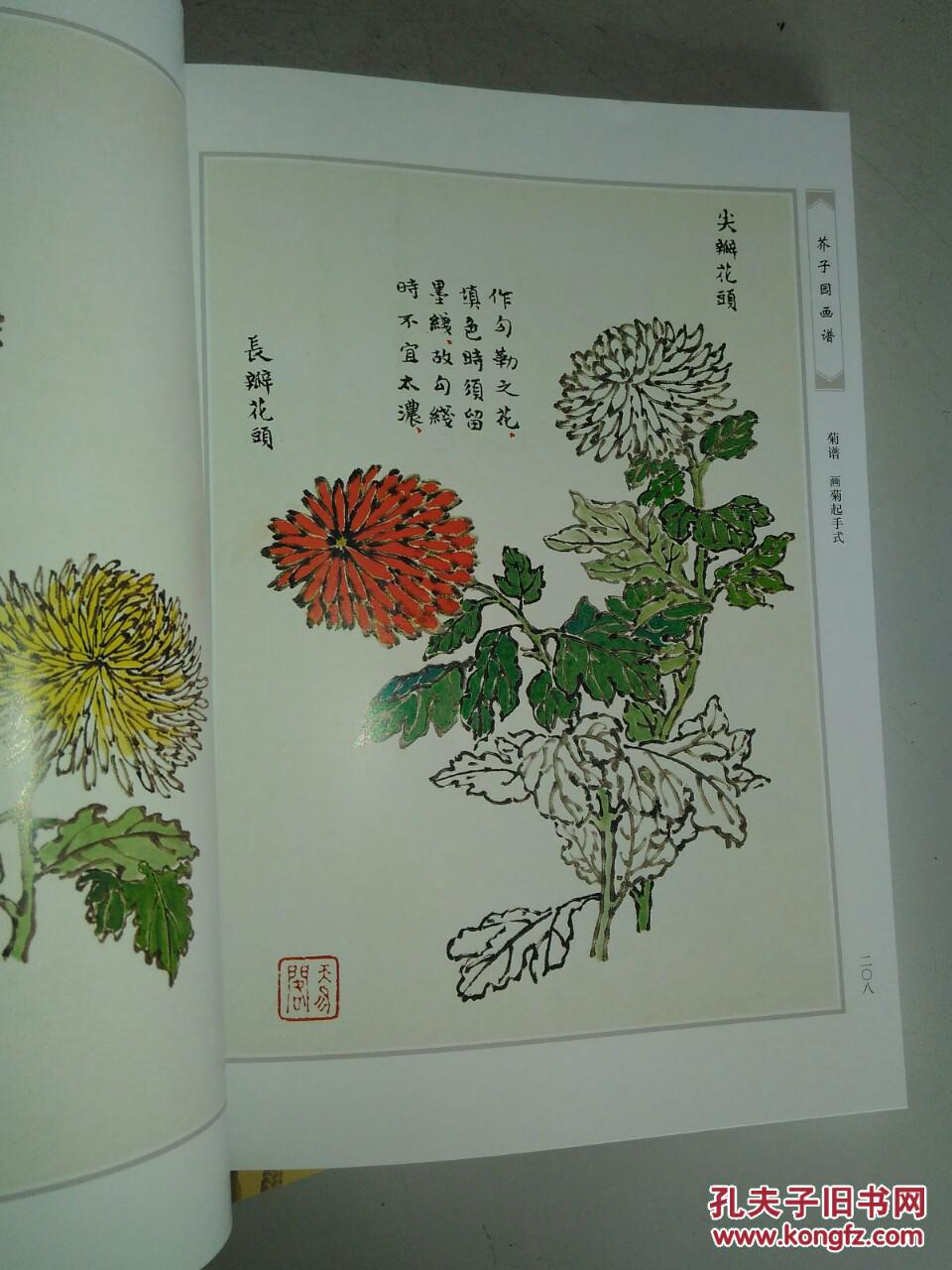 芥子园画谱(全三册,彩色版),下图为实物