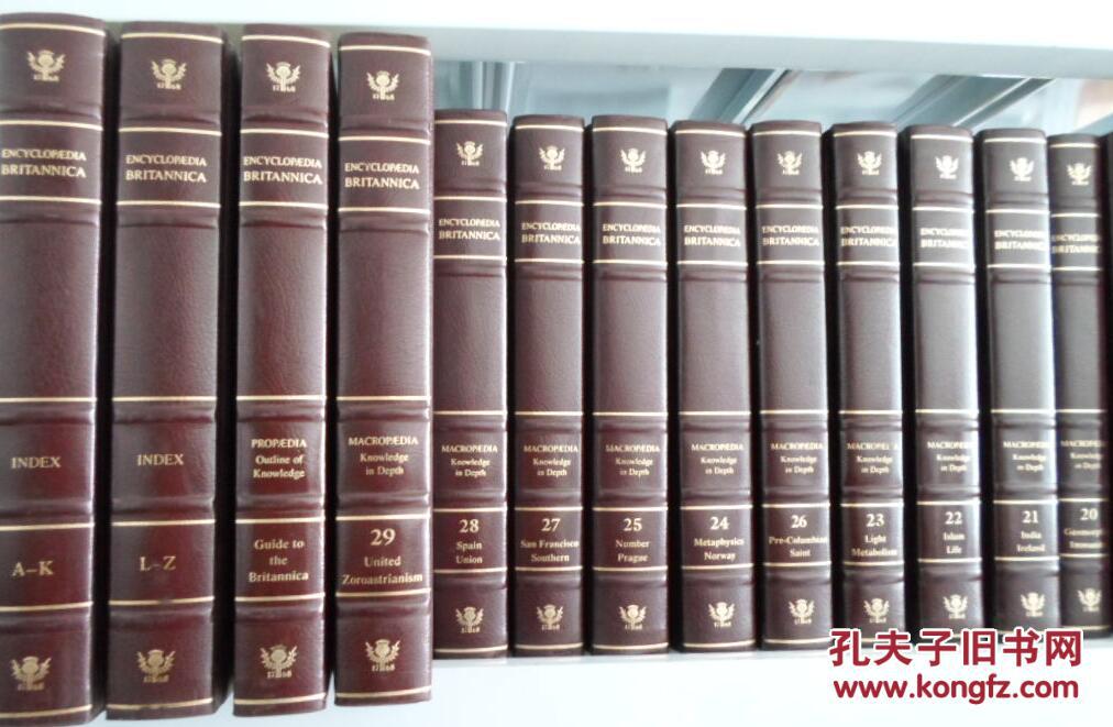 encyclopaediabritannica1至29卷缺第3卷加3本索引大不列颠百科全书
