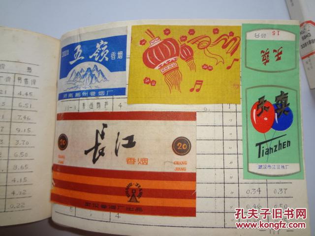 【图】60年代武汉土产牌价 8品 内有两页贴有