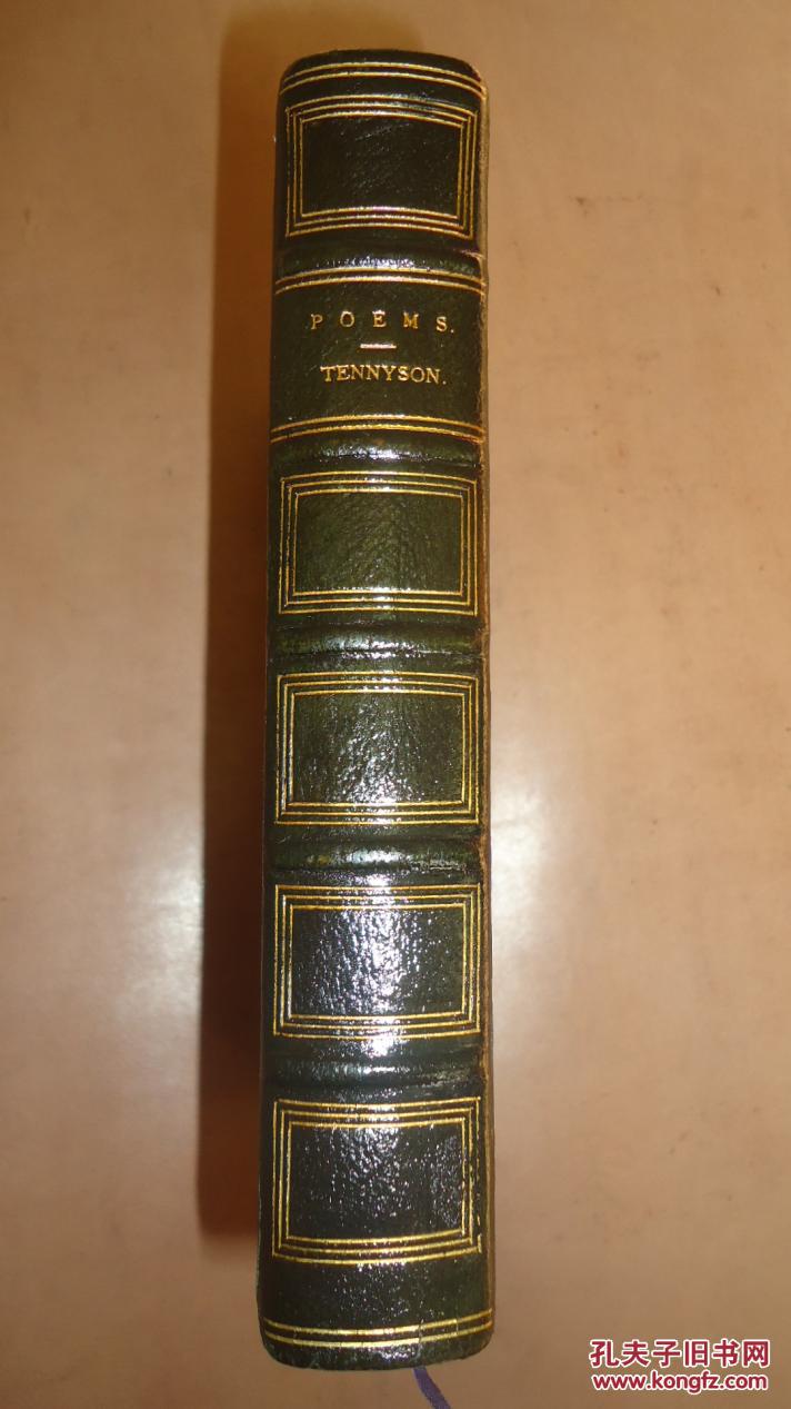 1864年alfredlordtennysonpoems丁尼生诗歌集全珍珠纹摩洛哥羊皮豪华