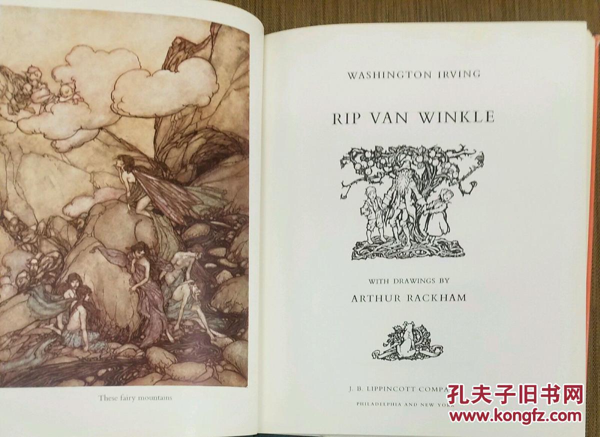 《瑞普·凡·温克尔,rip van winkle》大量版画插图,1967年出版,精装