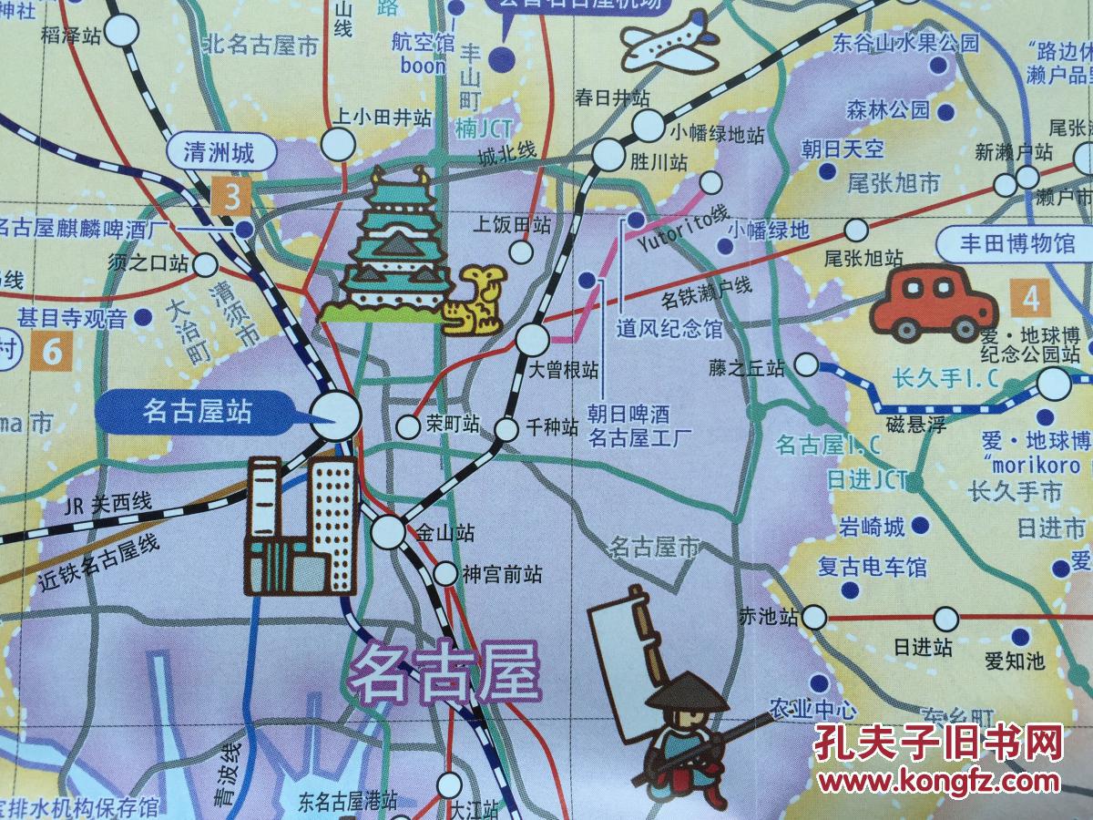爱知县地图 爱知县观光图 日本地图 名古屋地图 日本观光图