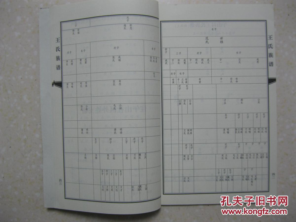 午山王氏族谱(全4册,即:王东贵一支;王东亚