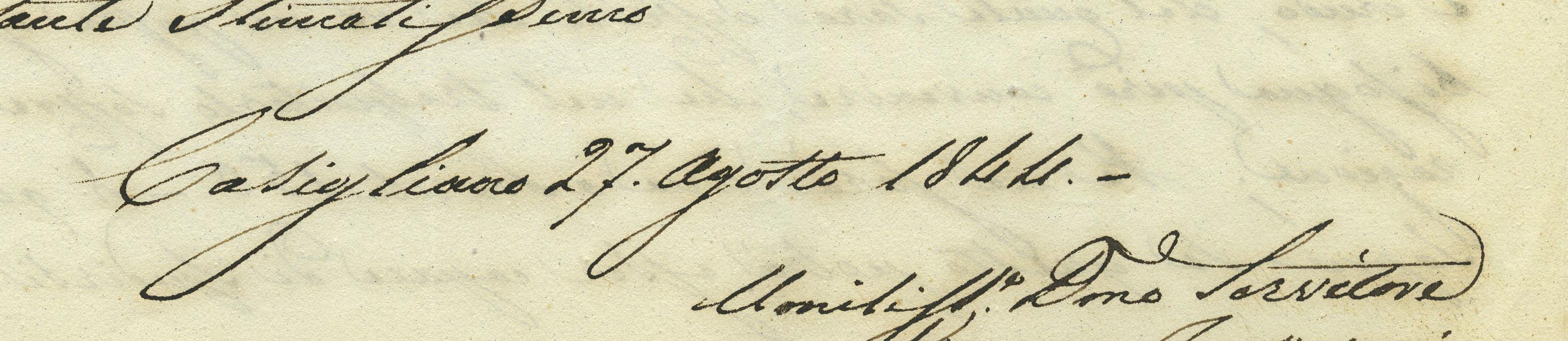 1844年意大利的一封实寄信件,漂亮的手写花体外文, 173年前邮政实物