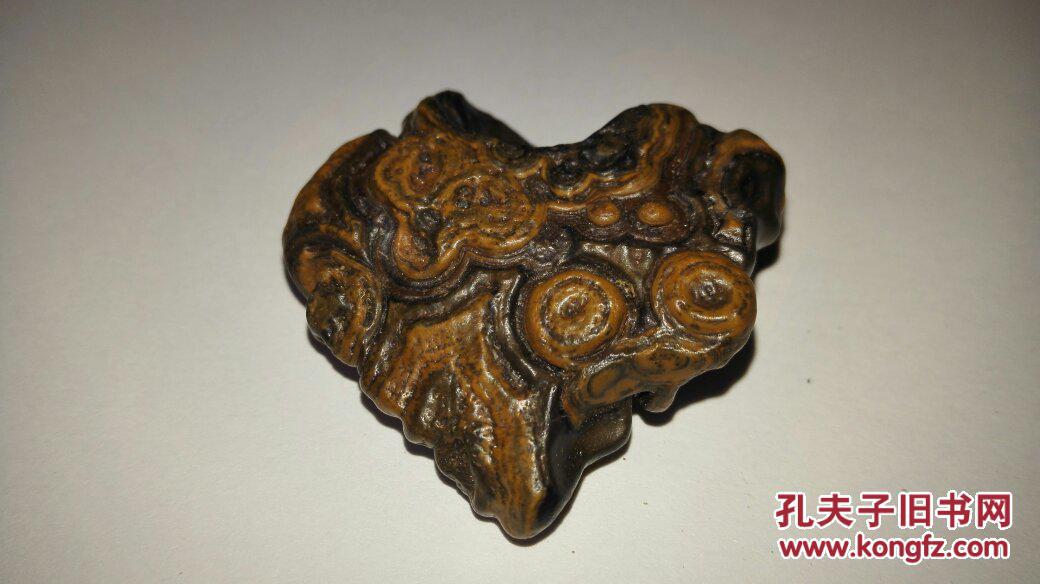 一块地道天珠原石内蒙古阿拉善九页岩天眼石