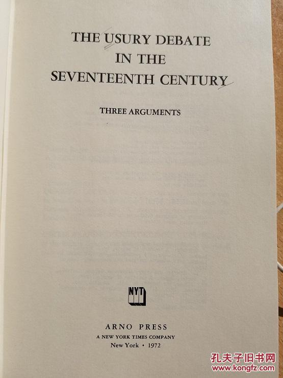 usury,bobbin the usury debate in the seventeenth century: three arguments