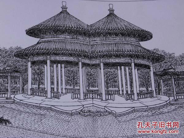 画说天坛 马雁如钢笔画