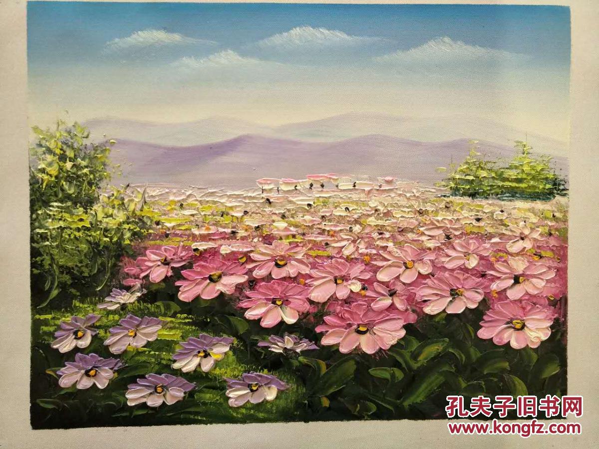 花海,油画一幅