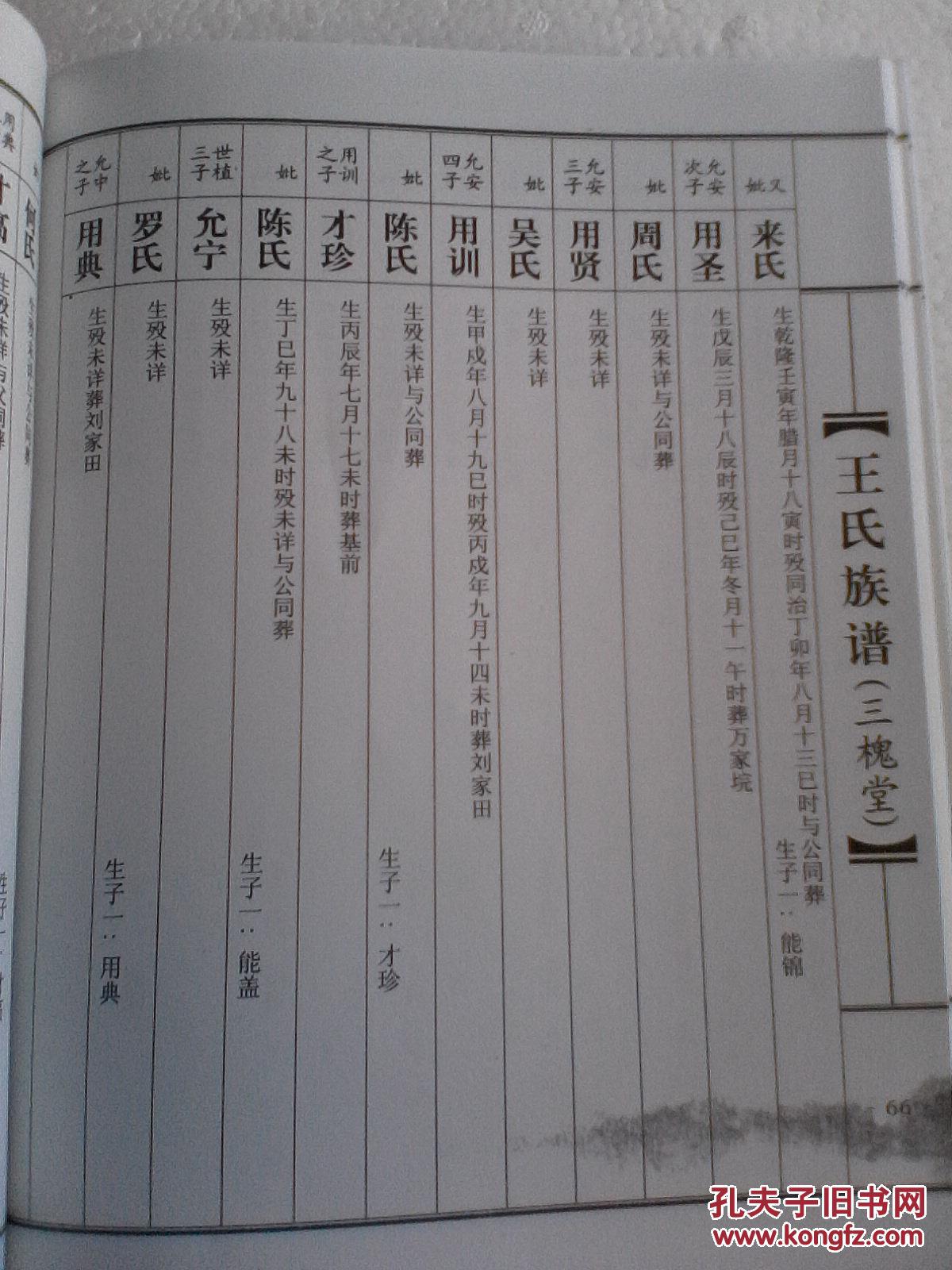 家谱------王氏宗谱【三槐堂】湖北监利千一公支 (第二十卷) 大16开