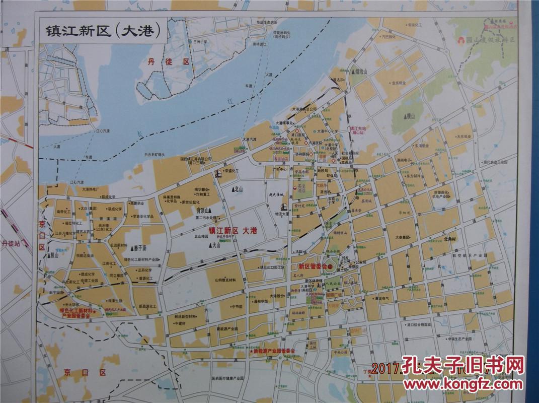 2017镇江交通旅游图-镇江市域图镇江市城区图-对开地图
