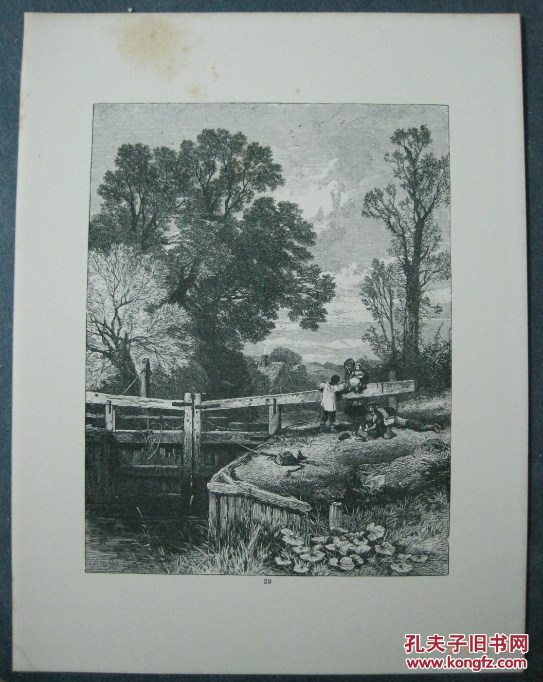 1862年大师伯基特福斯特木版画 birket foster 《pictures of english