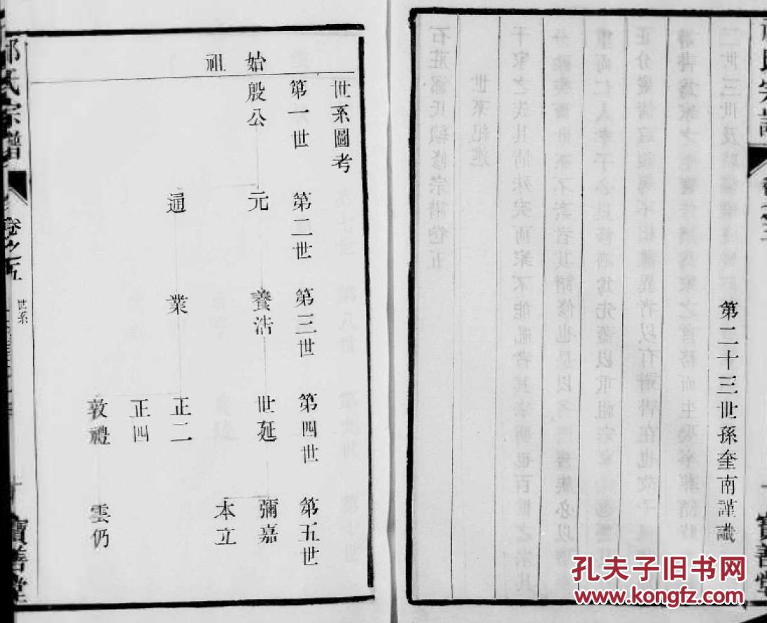 复印件祁氏宗谱宝善堂澄江石庄殷公支八卷16开389页光绪丙申年1896年
