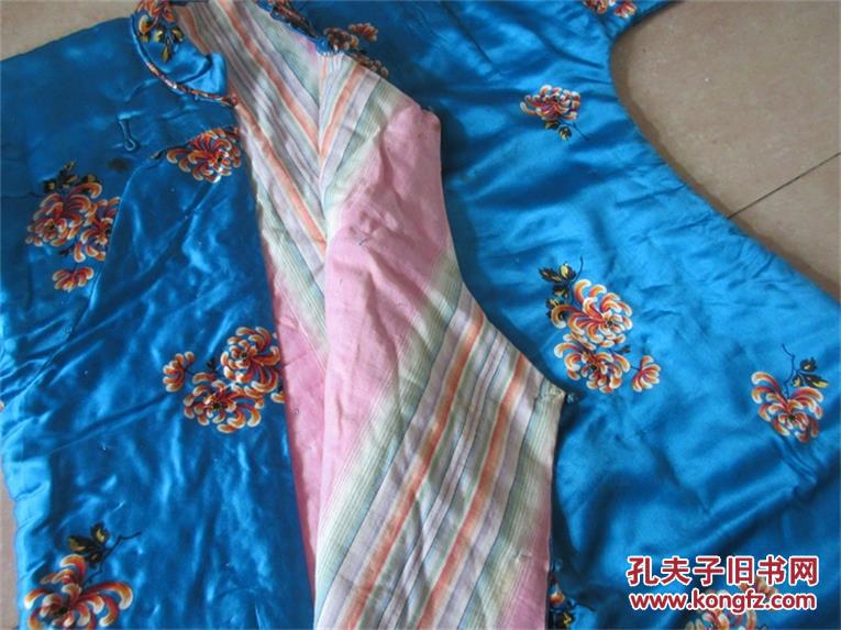 老刺绣印花民国女士婚嫁穿着大襟棉袄花卉图包老服装舞蹈戏服收藏