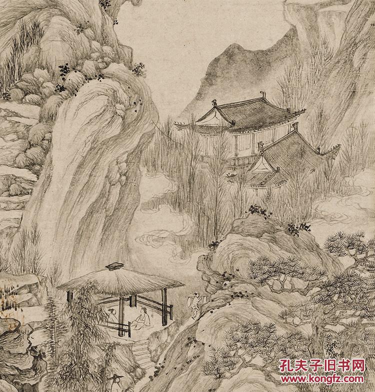 明谢时臣山水图轴31