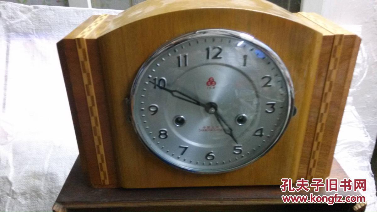上海三五牌座钟台钟 555牌 机械座钟 品好外有盒框如图 走时好