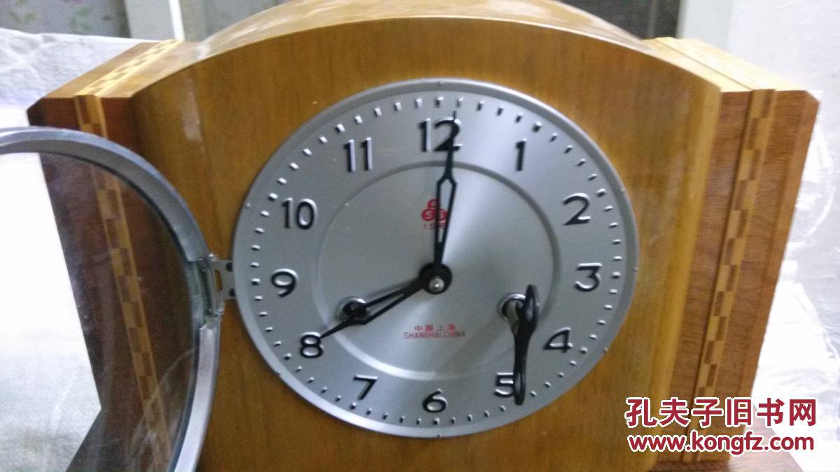 上海三五牌座钟台钟 555牌 机械座钟 品好外有盒框如图 走时好