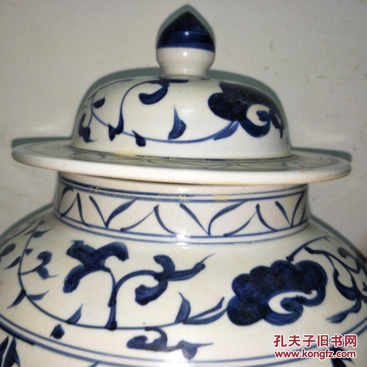 元青花人物将军罐