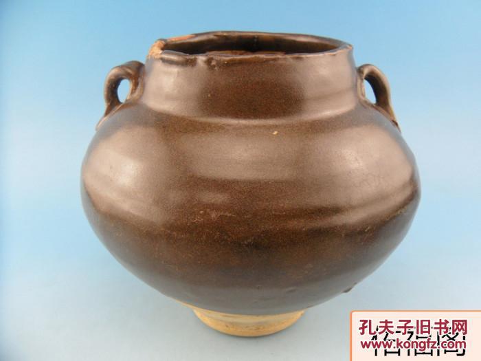 宋代定窑紫金釉双系大罐(包老保真品不对包退)!