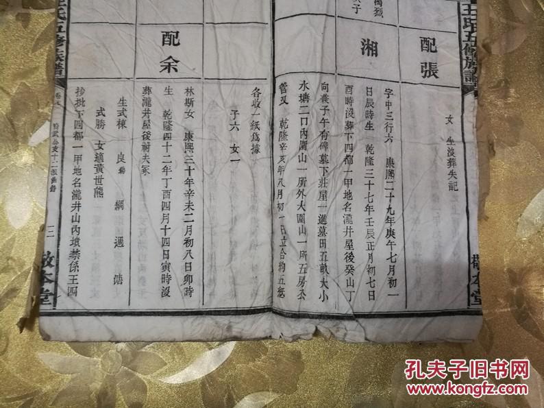 敬本堂 应是民国或者更早期的族谱(王氏族谱 王氏家谱 品差,仅做资料