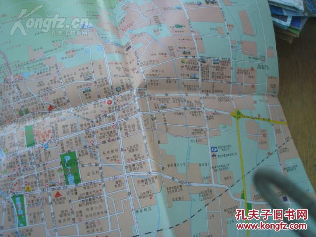 2007年1版1印 2开独版 肥城矿业集团版 泰安城区图 泰安市地图 新泰