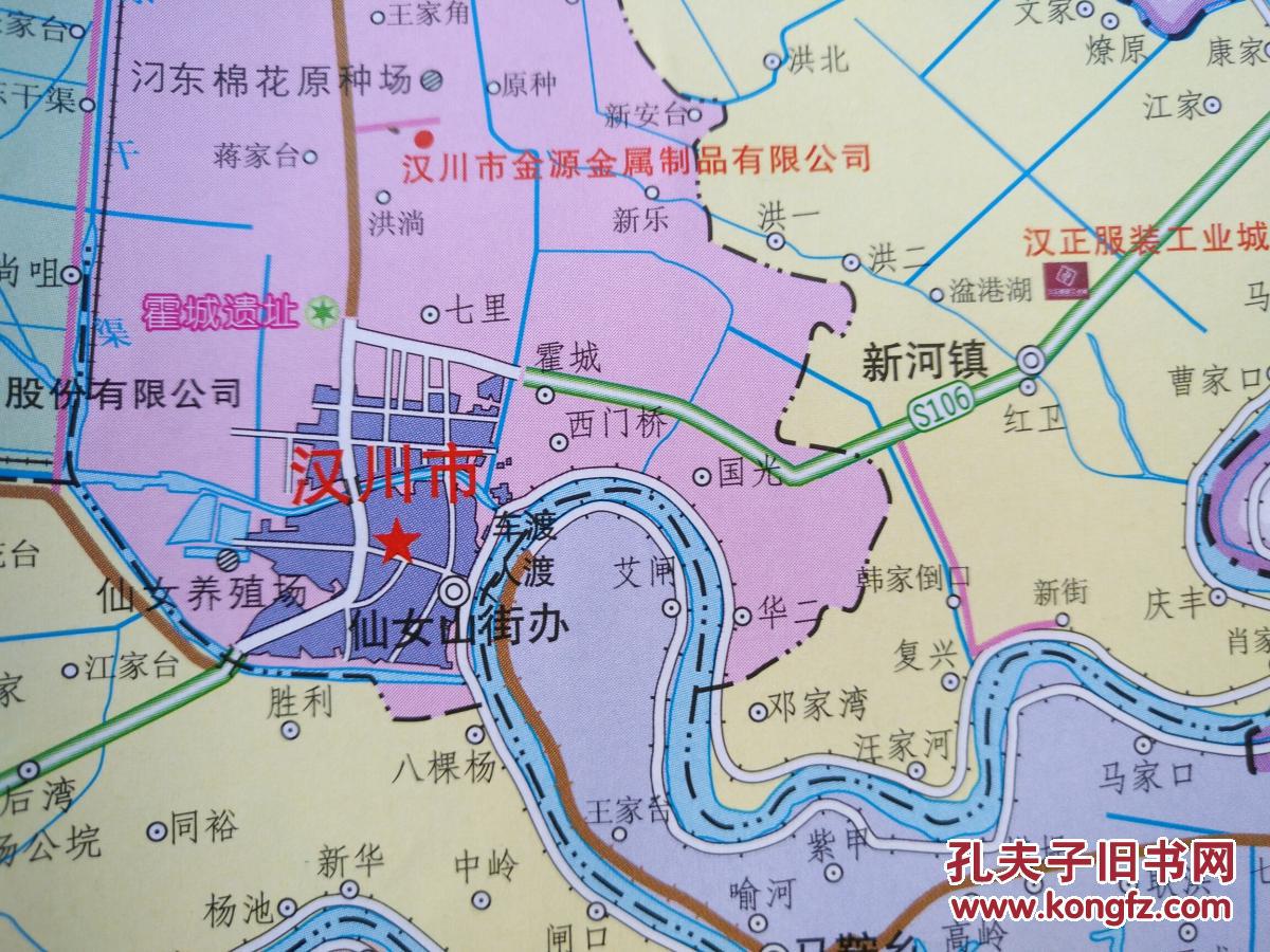 孝感汉川市城区图 2007年 汉川地图 汉川市地图 孝感地图