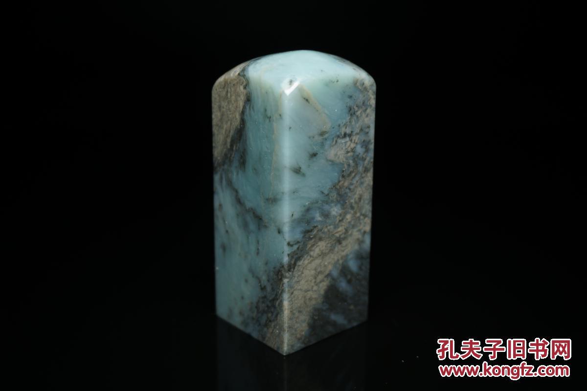 品种石 云南天青石印章石料 色泽一流 品好无裂 质地细腻 石性稳定