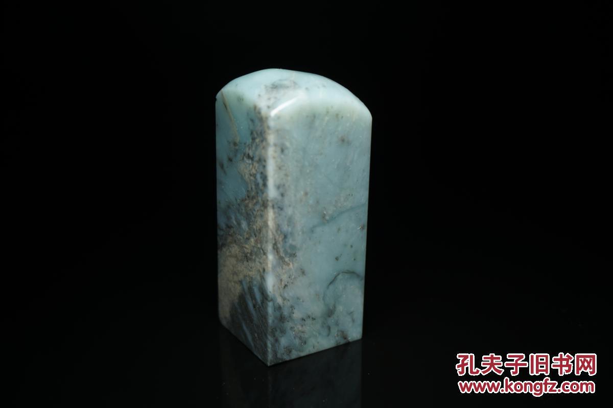 品种石 云南天青石印章石料 色泽一流 品好无裂 质地细腻 石性稳定