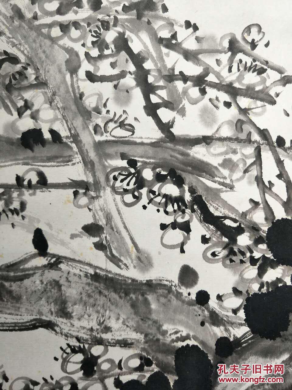 【文星阁保真字画】周斯音,镇江著名画家,梅花68x44