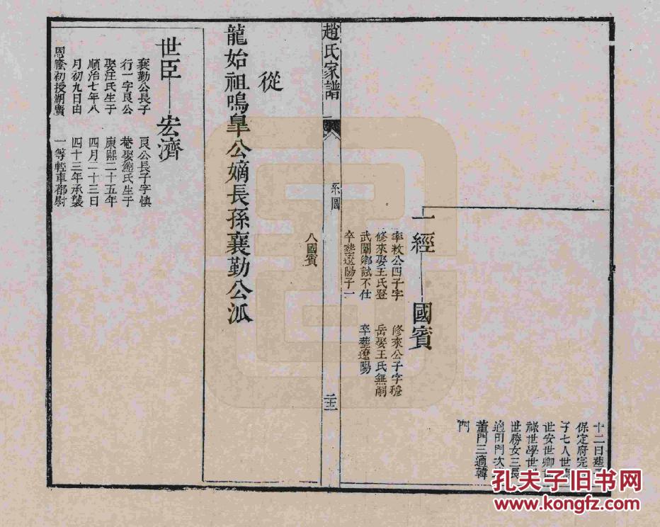家谱----赵氏家谱辽宁辽阳 镇公 字康海 16开 75页 康熙四十八年(1709