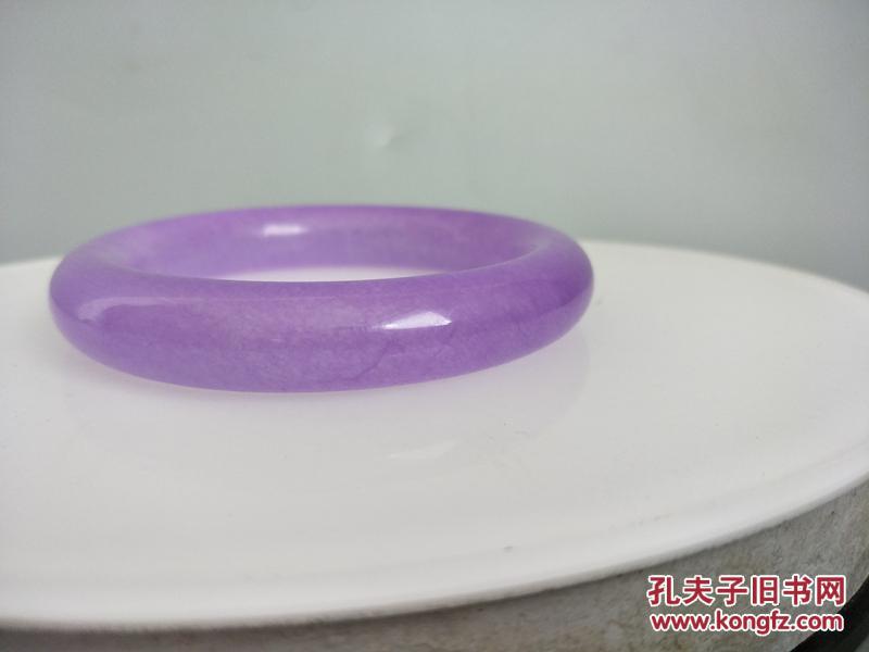 紫色老翡翠手镯