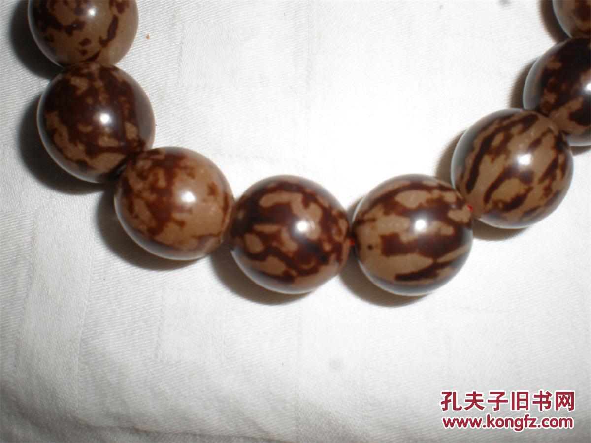 首饰珠宝文玩类纯天然老料有包浆的花菩提根菩提子佛珠手链手串16厘米