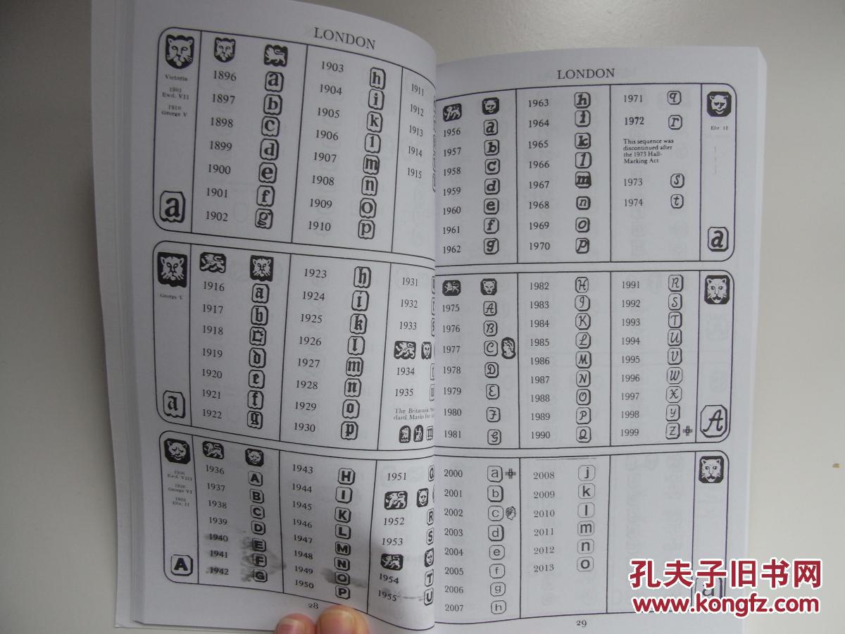 english silver hallmarks hallmark 英国银戳银器戳记对照字典 银器
