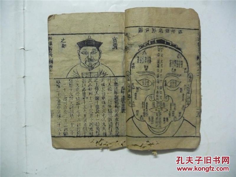 相理衡真 (清早期木刻本 图多,看相算命 卷2--卷3合一册)