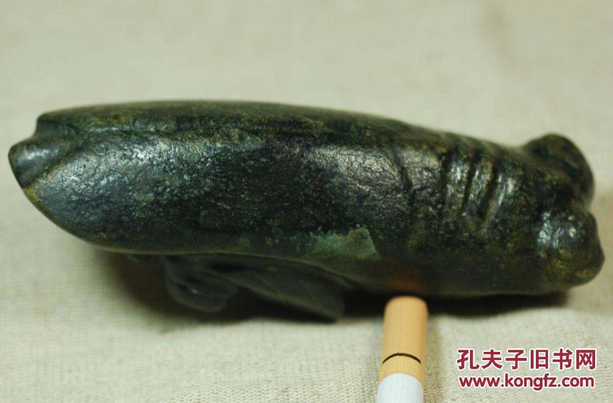 红山玉器红山文化黑皮玉器黑皮玉蝉寓意非凡人物一鸣惊人为红山玉中之