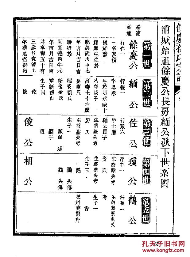 家谱---孙氏宗谱 余庆公 行仁一 又名宏积 号祥发 十卷 16开 2098页