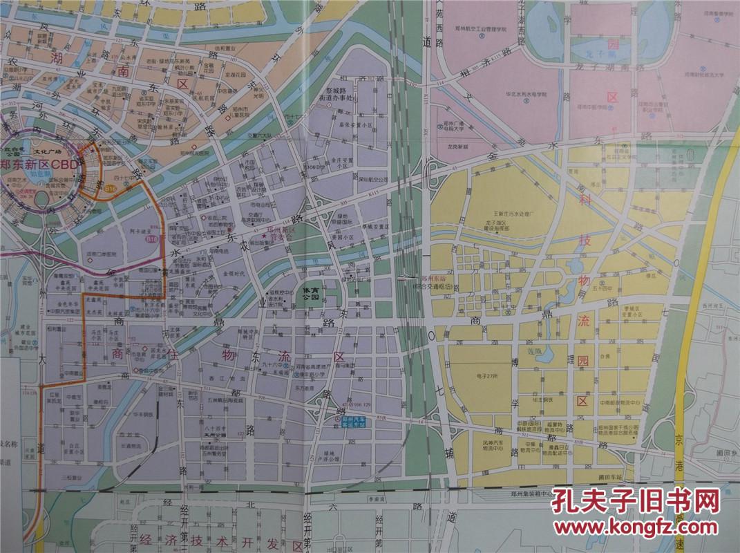 郑州市郑东新区交通图 龙子湖高校园区平面图 四开地图图片