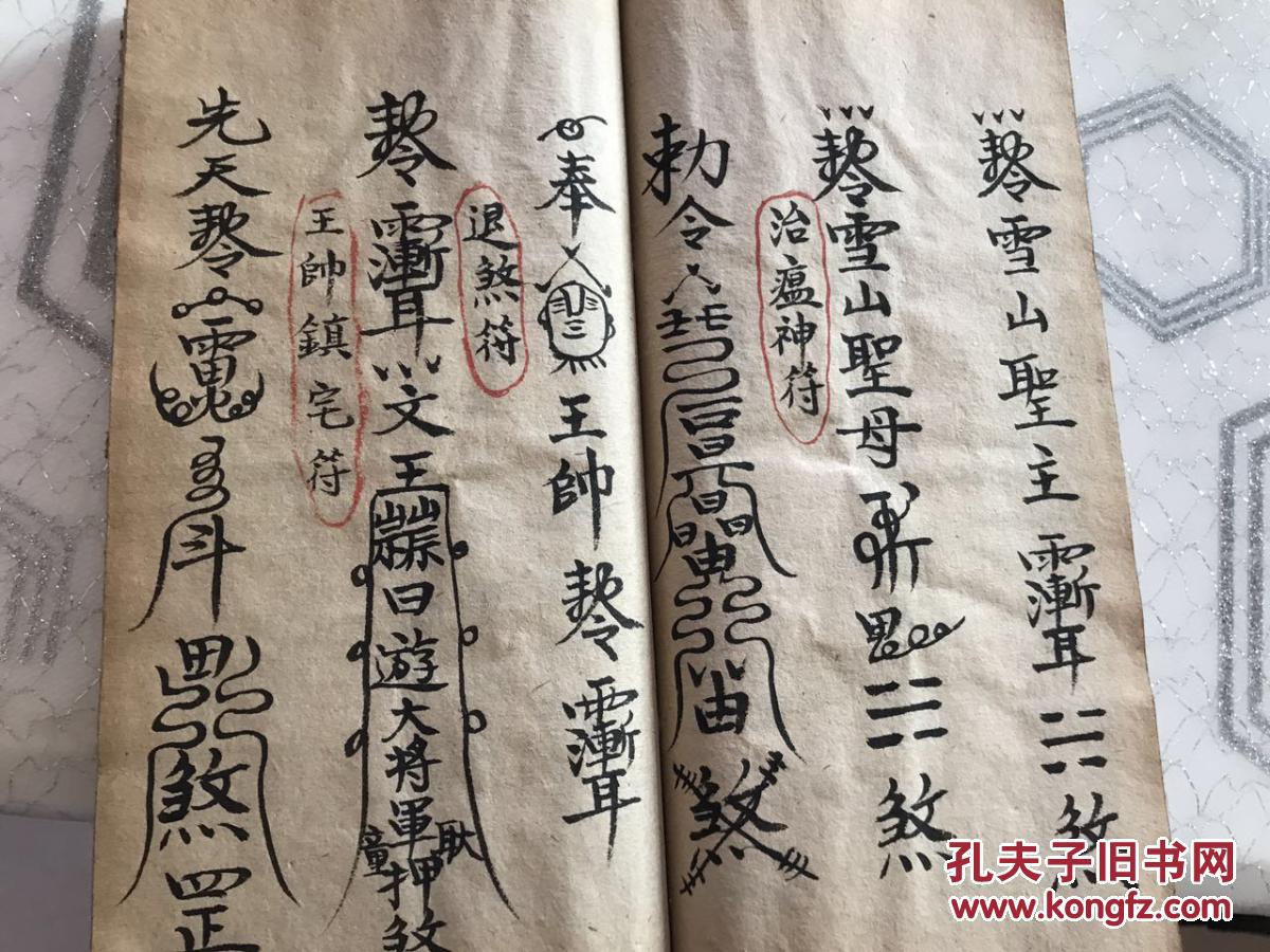 照身断邪符 普唵诸神咒 急治诸毒符 收猖符 太极符咒 五雷号令护身咒
