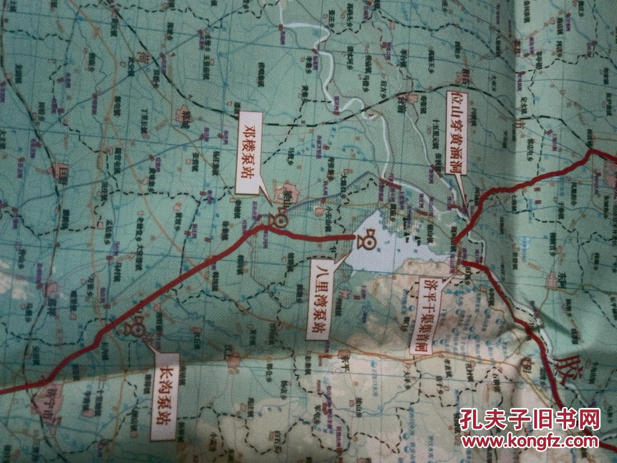 南水北调东线山东段工程位置图 布料材制