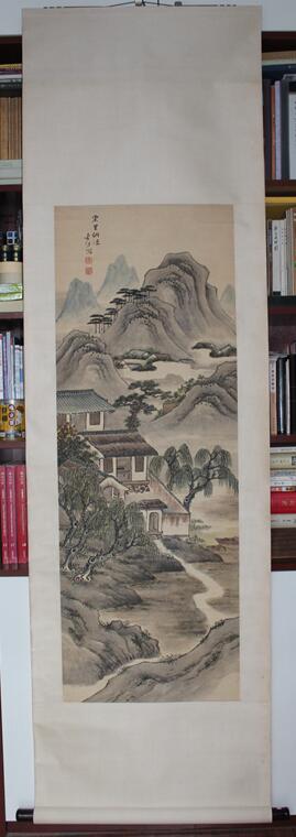 文物公司旧藏 清代著名山水画家 嘉庆举人 山东莱阳人 姜闻 山水立轴